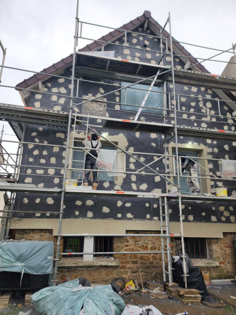 isolation thermique par l'exterieur chantier gagny