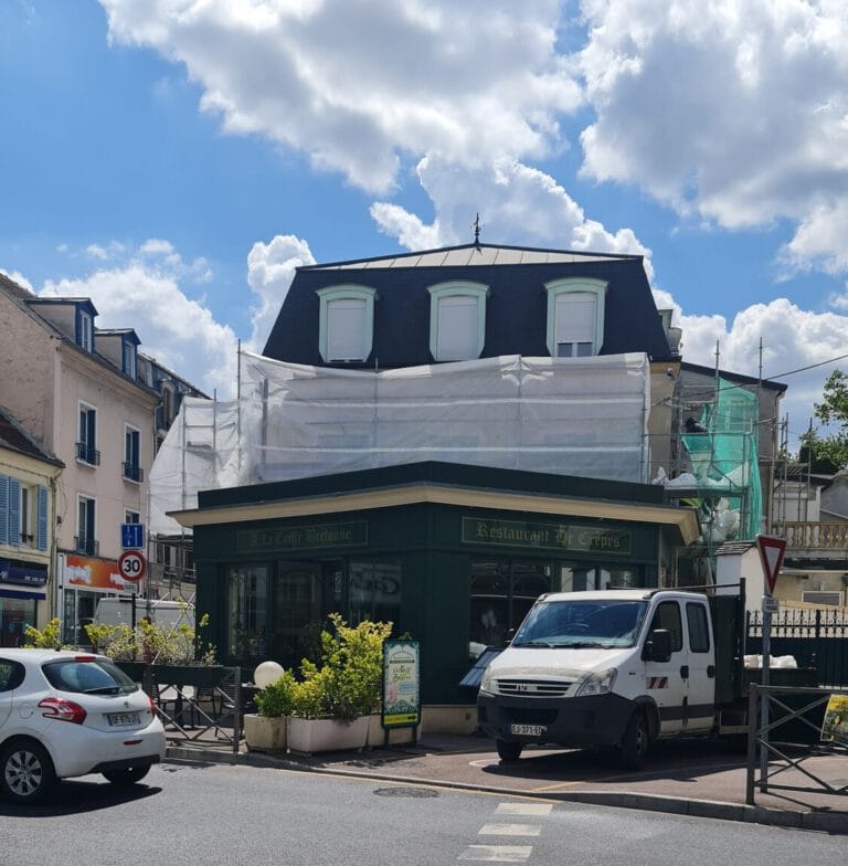 photo chantier ravalement Bougival