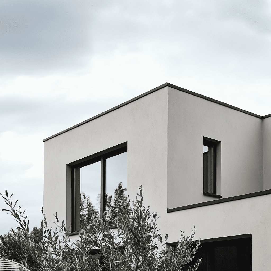 photo facade maison moderne après ravalement et isolation thermique exterieure