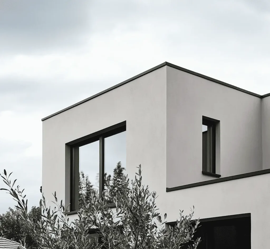 photo facade maison moderne après ravalement et isolation thermique exterieure