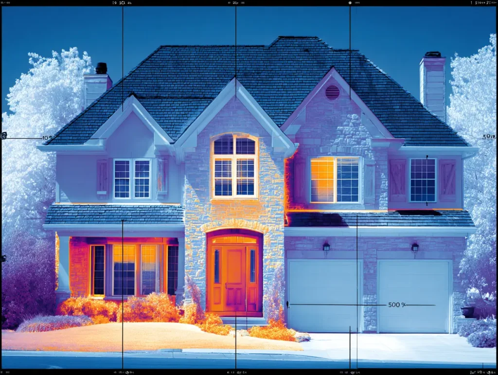 Thermographie infrarouge détection ponts thermiques façade maison — Cobatis SM