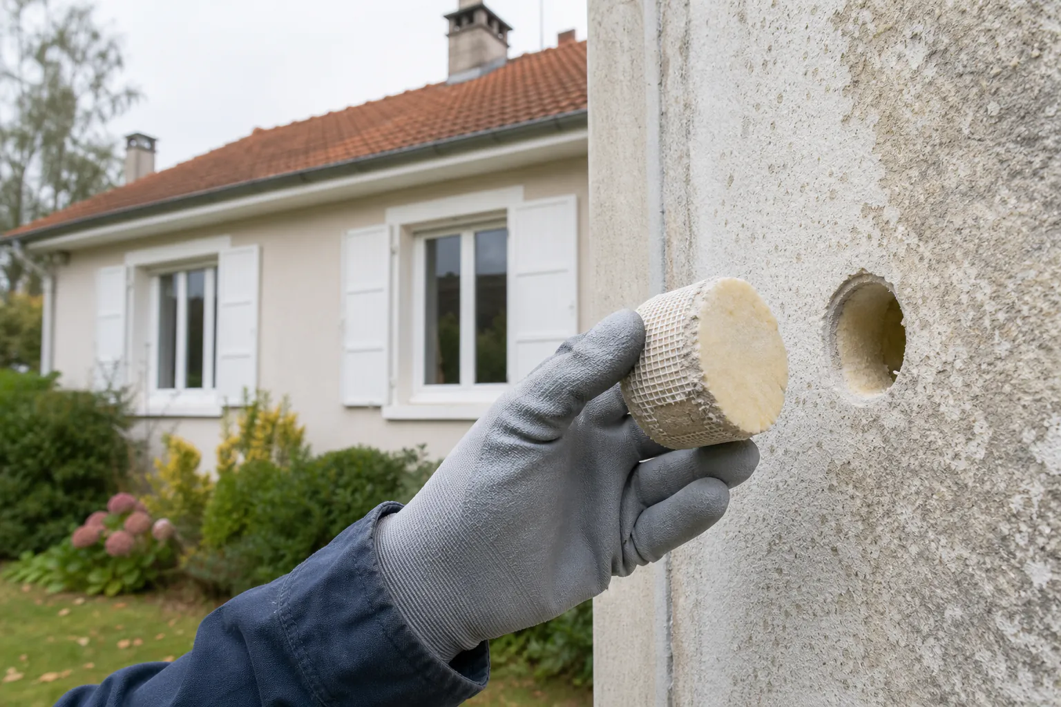 contrôle d une isolant ITE après plusieurs décennies